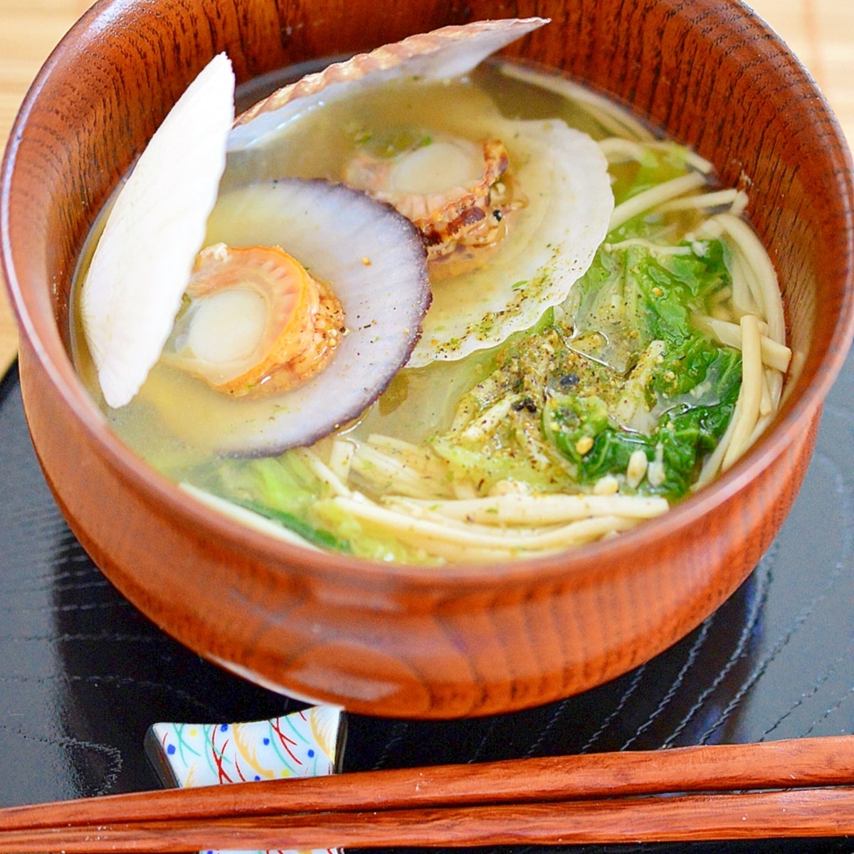 出汁が効いてる 帆立稚貝のお味噌汁 レシピ 作り方 By まめもにお 楽天レシピ